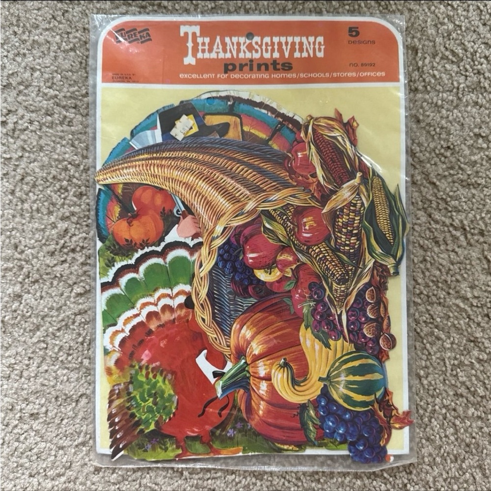 Vintage Eureka Die Cut Thanksgiving Prints